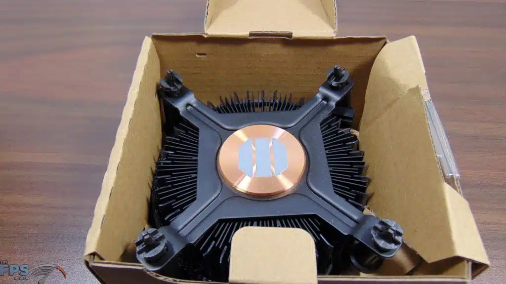 Intel Core i5-12400 included air-cooler thermal solution bottom view