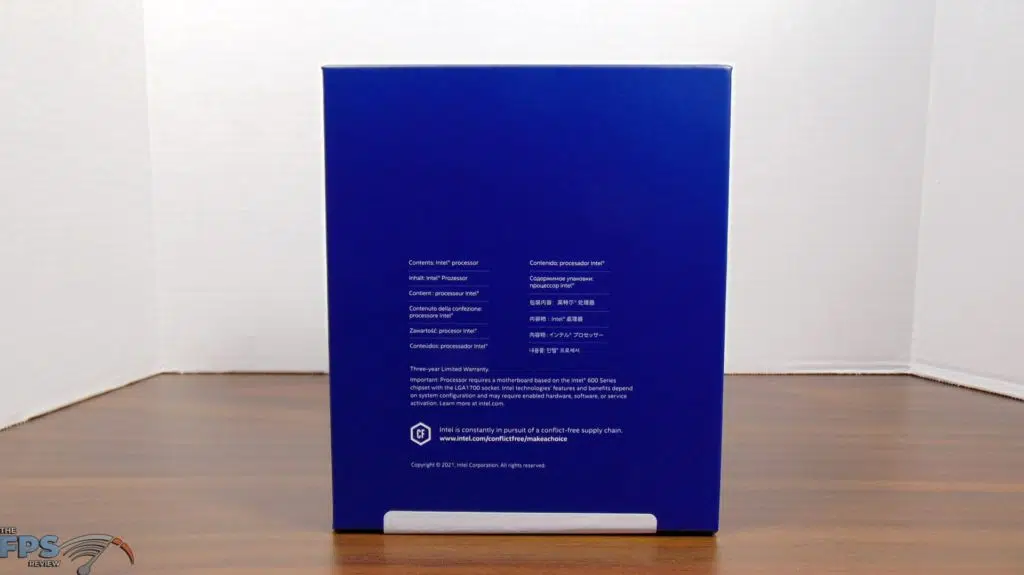 Intel Core i9-12900K Retail Box Back View