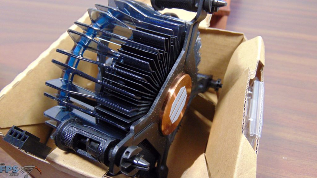 Intel Core i5-12400 included air-cooler thermal solution bottom view angled