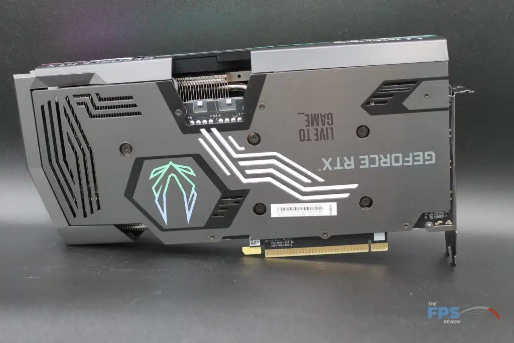ZOTAC GAMING GeForce RTX 3070 AMP Holo back of card view