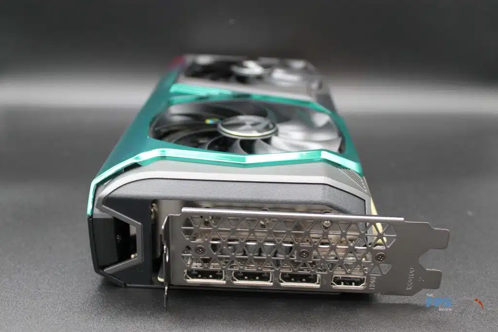 ZOTAC GAMING GeForce RTX 3070 AMP Holo IO and fan view