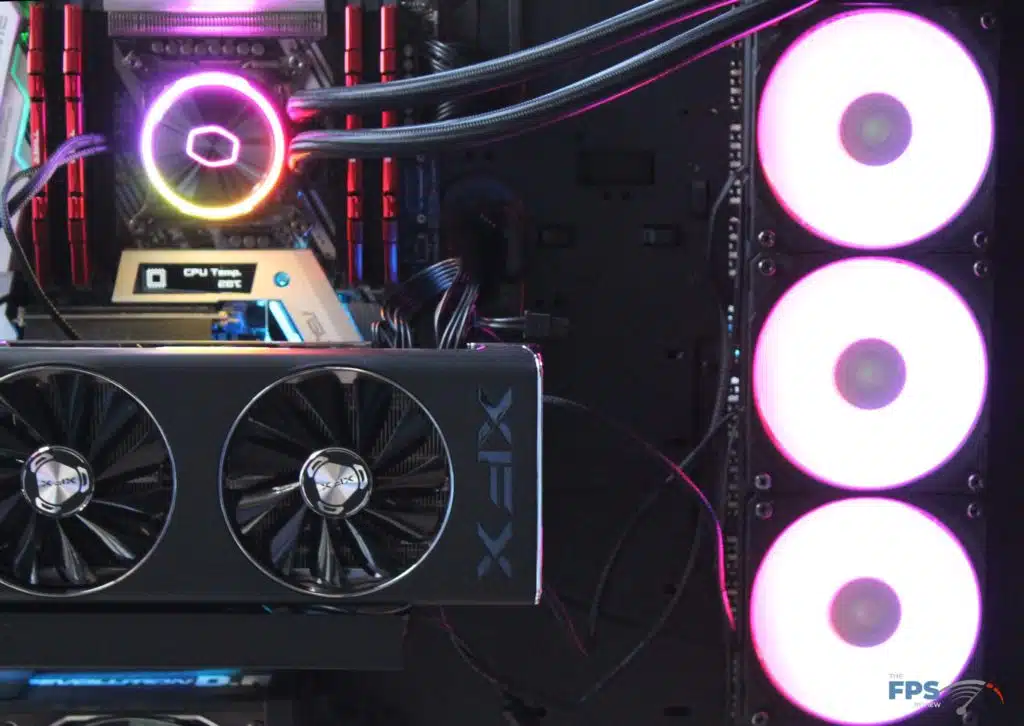 Cooler Master MASTERLIQUID PL360 FLUX installed in test bed