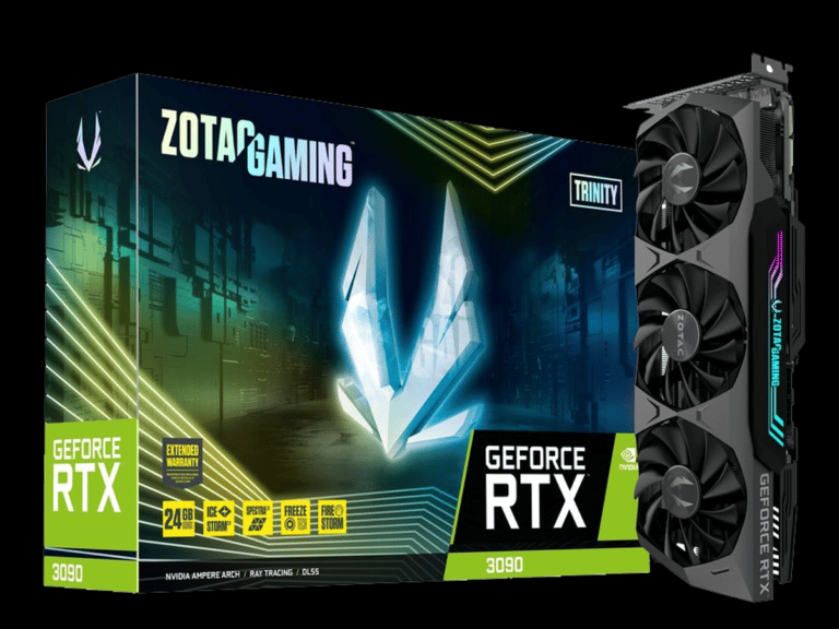 ZOTAC GAMING GeForce RTX 3090 Trinity Card and Box