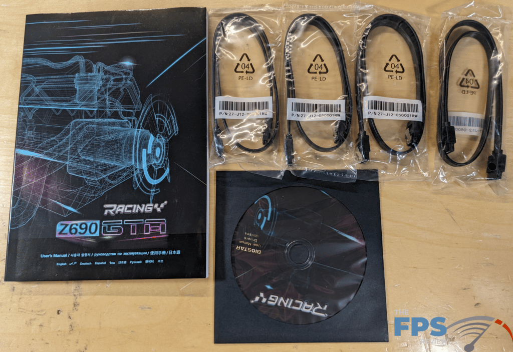 BIOSTAR Racing Z690 GTA Motherboard Box Contents