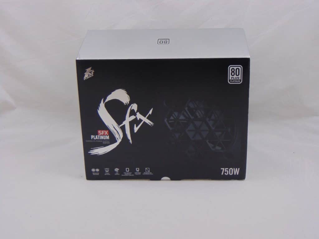 Front/top of  1STPLAYER SFX 750W Platinum packaging