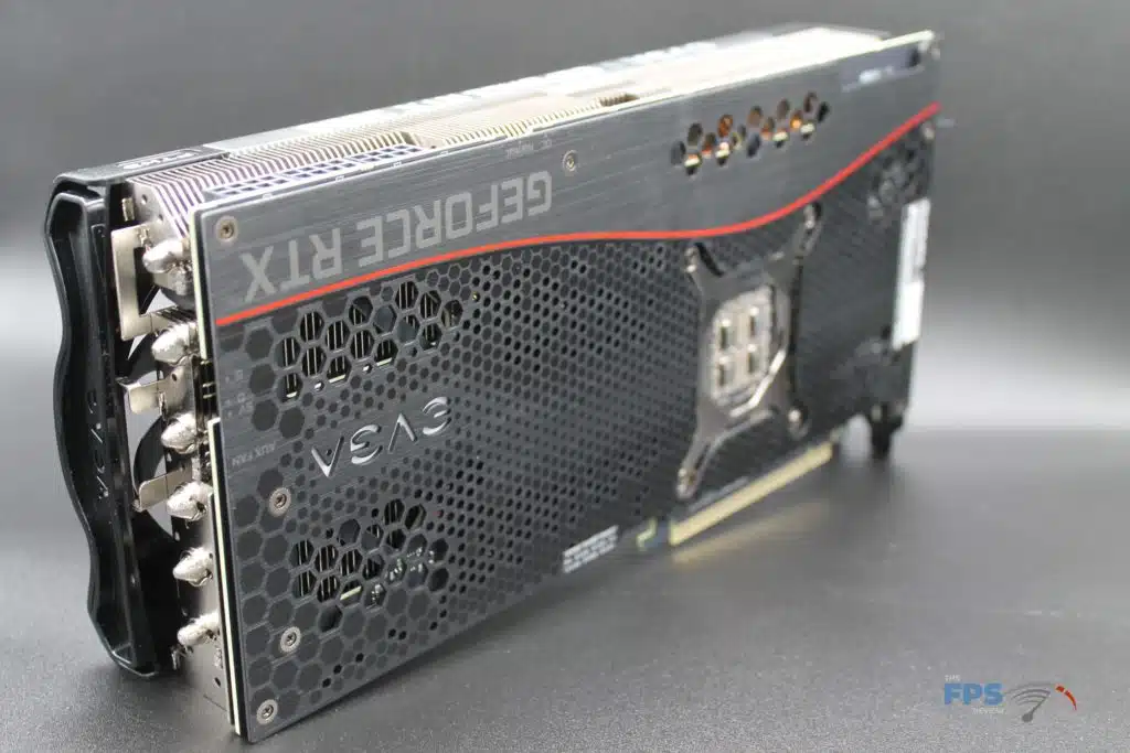 EVGA GeForce RTX 3080 12GB FTW3 ULTRA GAMING back angle of card