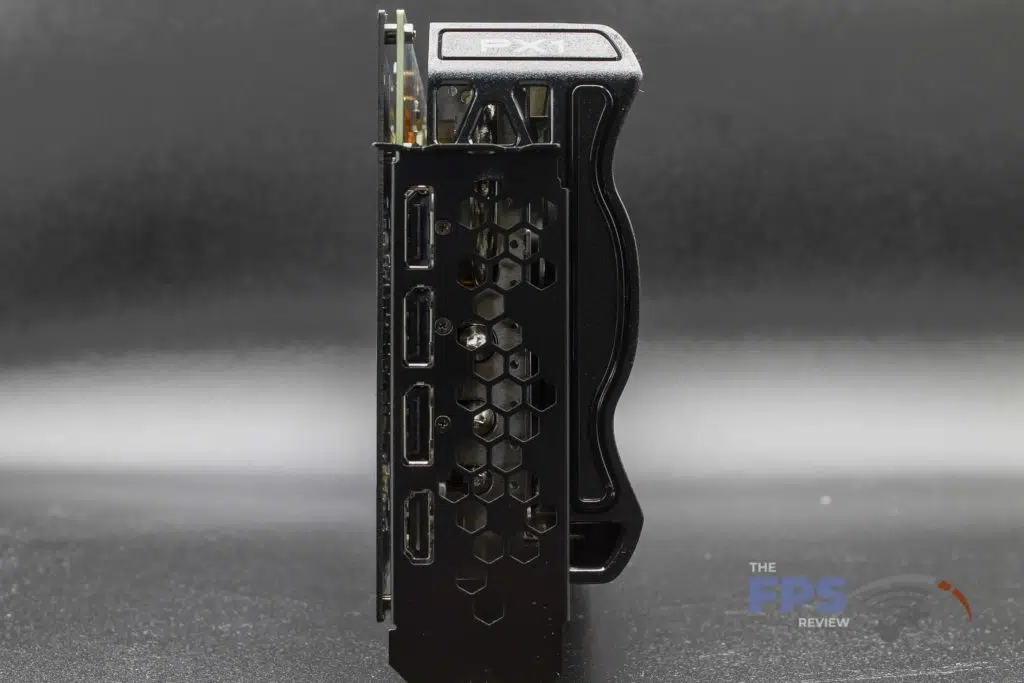 EVGA GeForce RTX 3080 Ti FTW3 ULTRA GAMING IO plate view
