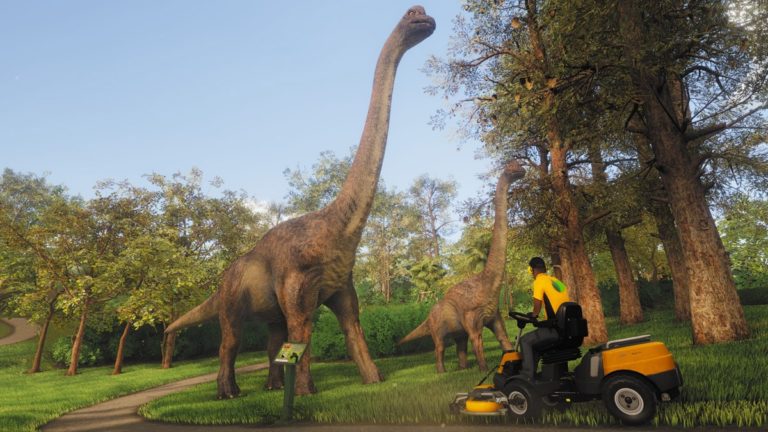 Lawn Mowing Simulator Gets Dinosaur DLC
