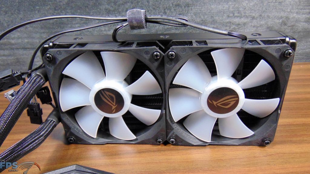 ASUS ROG STRIX LC RTX 3080 Ti O12G GAMING video card radiator fans front side