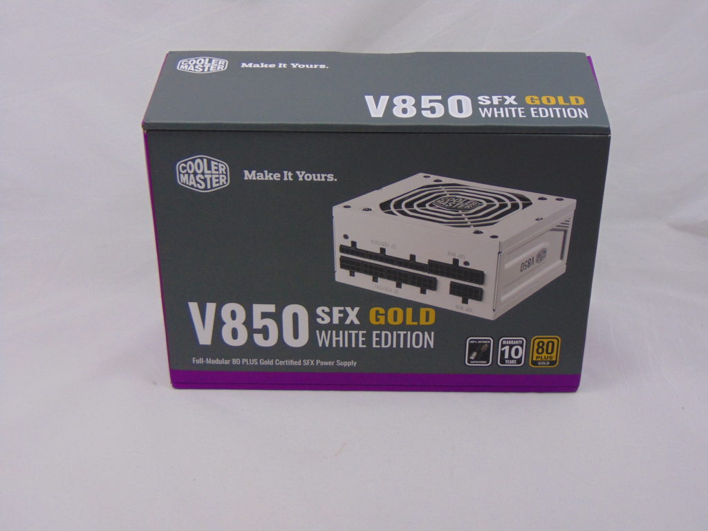 Cooler Master V850 SFX Gold WHITE Edition 850W Power Supply Box Front