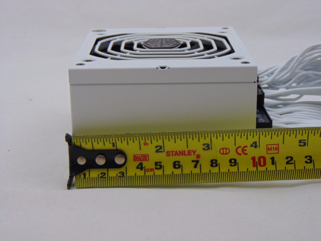 Cooler Master V850 SFX Gold WHITE Edition 850W Power Supply Measuring with Ruler