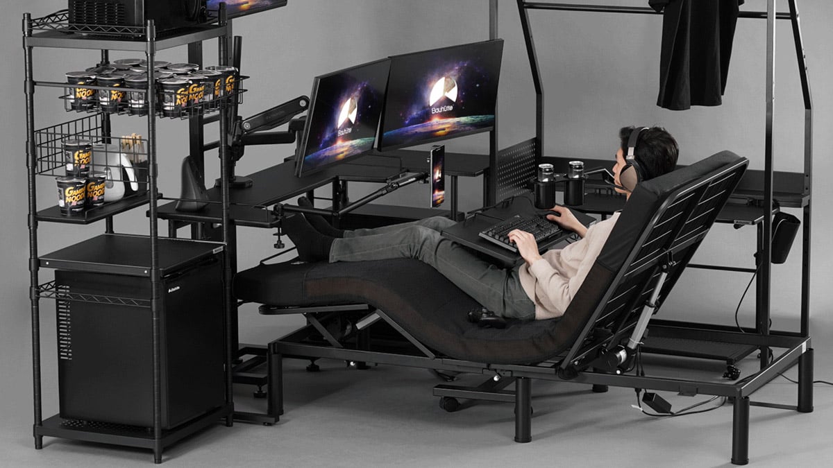 Bauhutte Introduces Electric Gaming Bed for the Laziest of Gamers
