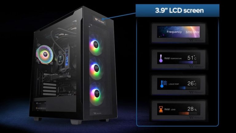 Thermaltake Divider 550 TG Ultra: Mid-Tower PC Case with LCD Screen on the Front