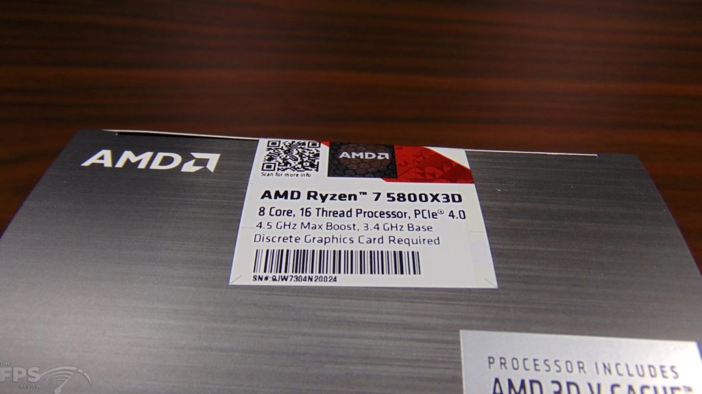 AMD Ryzen 7 5800X3D Box Label