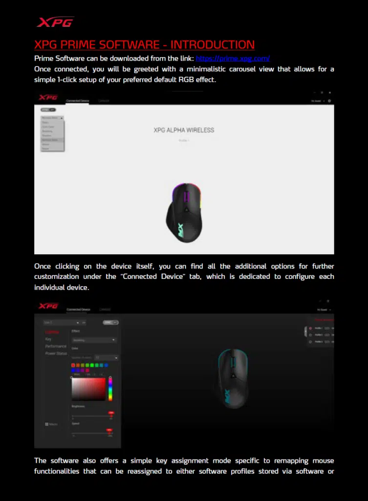 XPG ALPHA Wireless Gaming Mouse Presentation