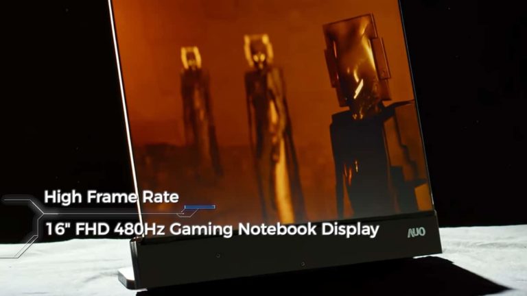 AUO Teases New Gaming Monitor and Notebook Displays with 480 Hz Refresh Rate