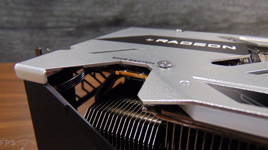 SAPPHIRE NITRO+ AMD Radeon RX 6700 XT GAMING OC Video Card Closeup of Dual BIOS Switch