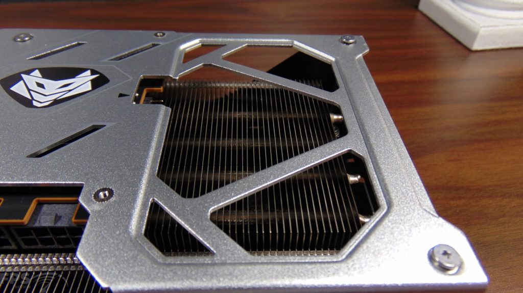 SAPPHIRE NITRO+ AMD Radeon RX 6700 XT GAMING OC Video Card Closeup of Pass Through Cooling