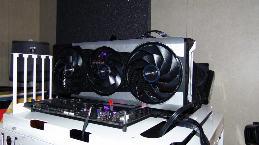 SAPPHIRE NITRO+ AMD Radeon RX 6700 XT GAMING OC Video Card Installed in Computer Front View