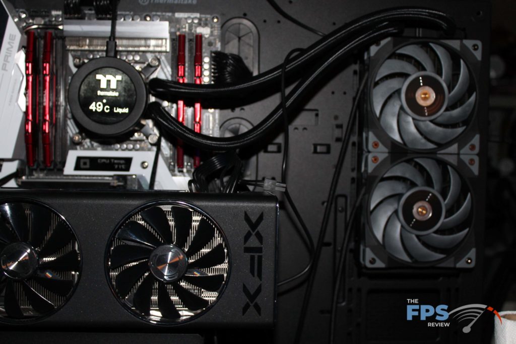 Thermaltake TOUGHLIQUID Ultra 240 installed in test bed full view