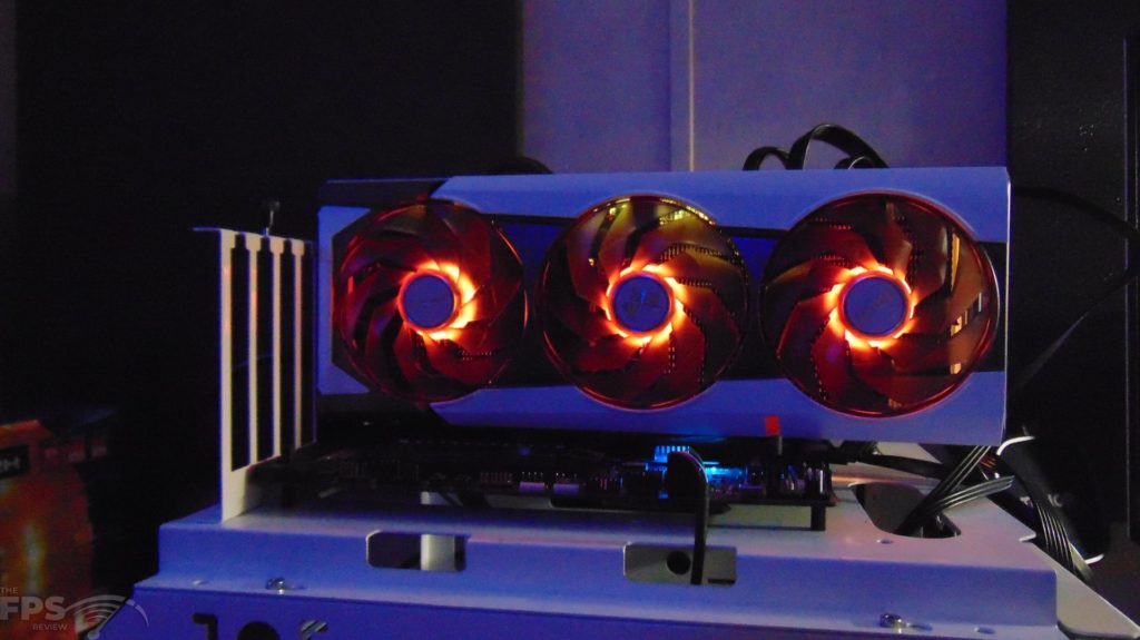 SAPPHIRE NITRO+ AMD Radeon RX 6950 XT PURE installed in computer RGB fans