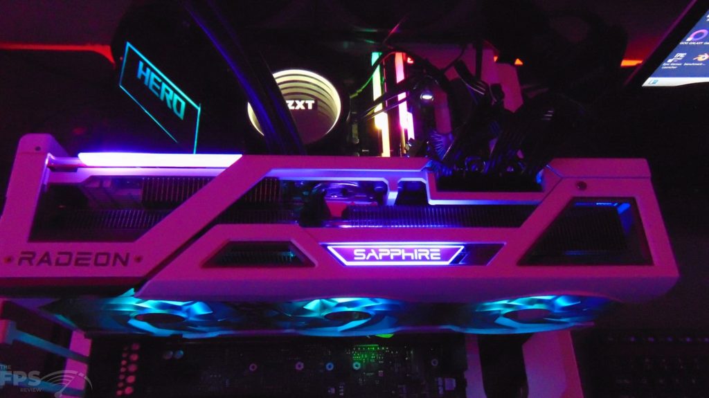 SAPPHIRE NITRO+ AMD Radeon RX 6950 XT PURE installed in computer RGB