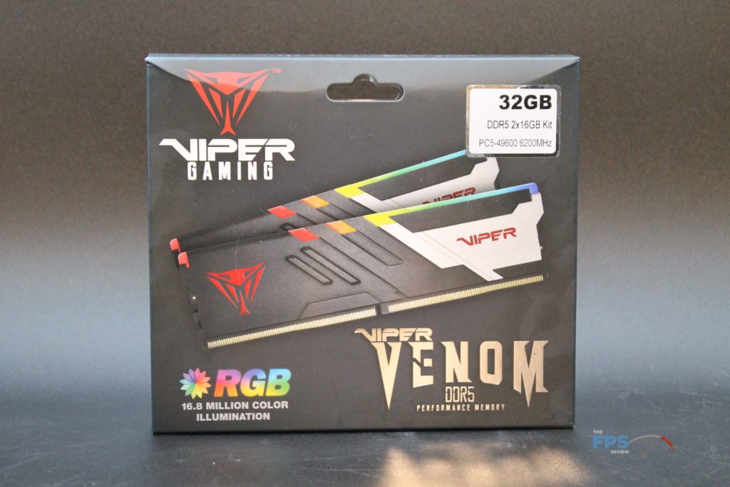 Patriot Viper Venom RGB DDR5 32GB (2x16GB) 6200MHz Memory Kit box front