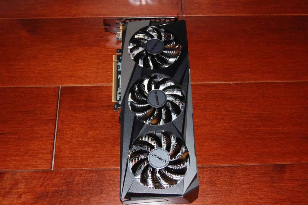 GIGABYTE GeForce RTX 3050 Gaming OC 8G Video Card top view