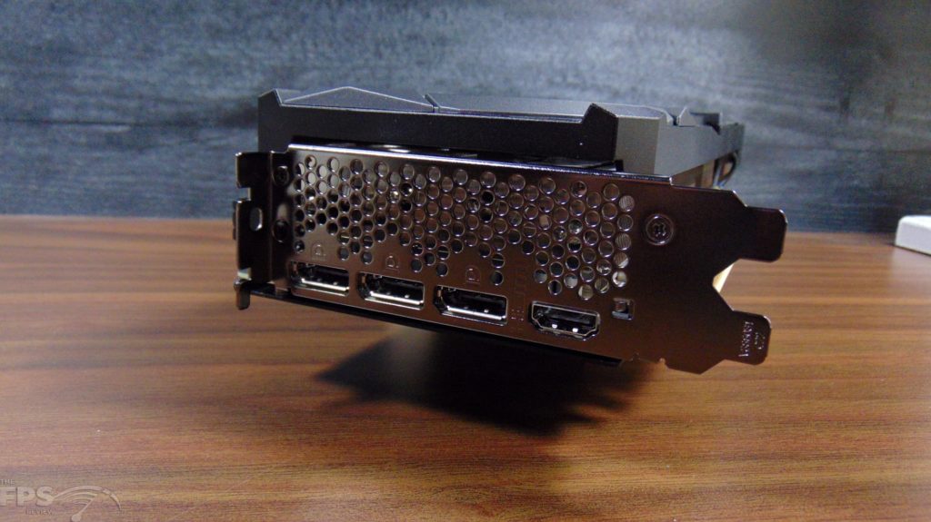 MSI GeForce RTX 3080 Ti VENTUS 3X 12G OC Video Card Closeup of I/O DisplayPorts