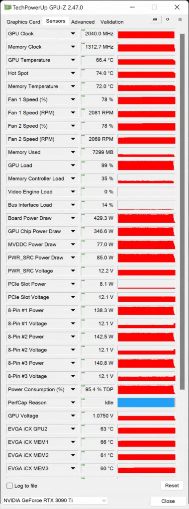 EVGA GeForce RTX 3090 Ti FTW3 Ultra Gaming Review GPUz Default Screenshot