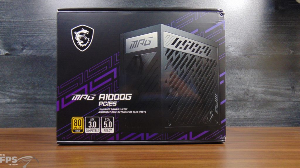 MSI MPG A1000G Power Supply Box Front