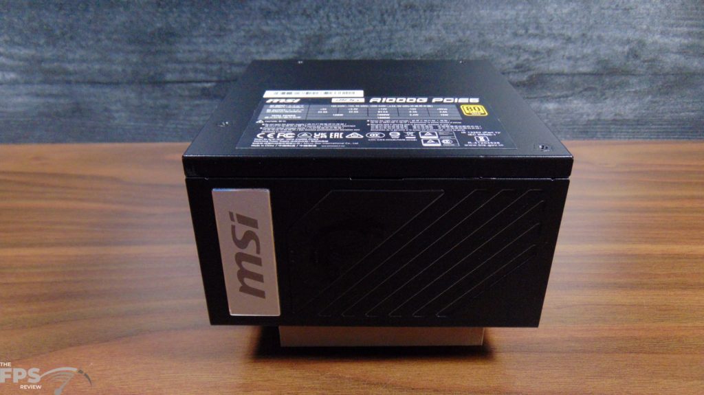 MSI MPG A1000G Power Supply Side View