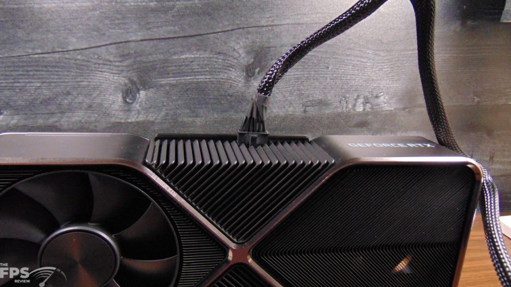 GeForce RTX 3090 Ti with 16-pin PCIE5 12VHPWR Connector Plugged In