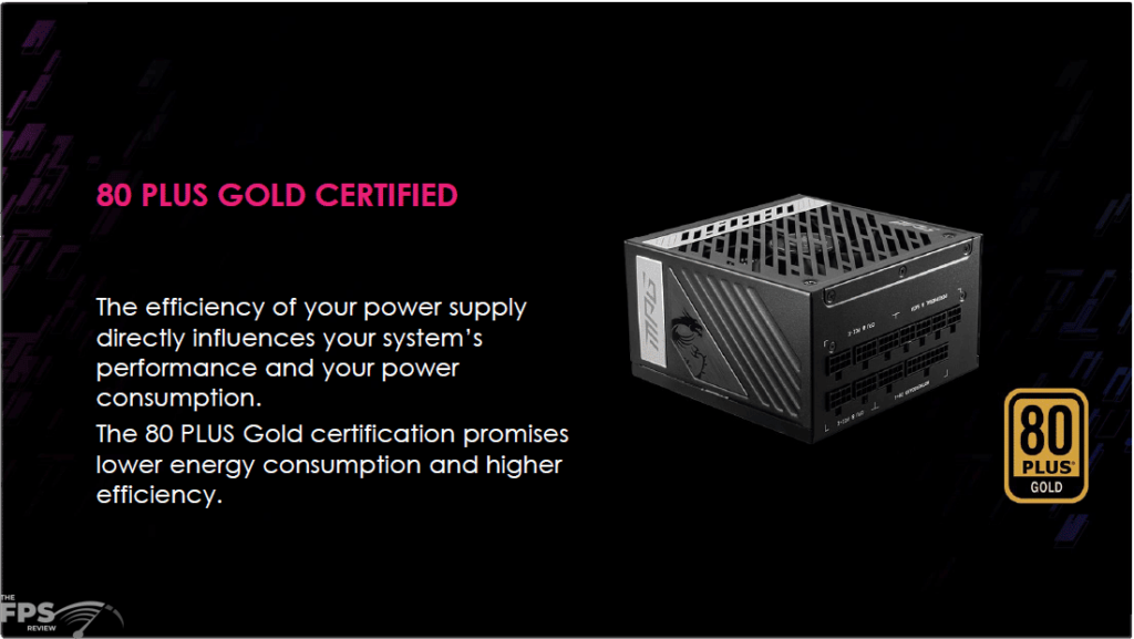 MSI MPG A1000G/A850G/A750G ATX 3.0 PCIE5 12VHPWR Power Supply Product Brief