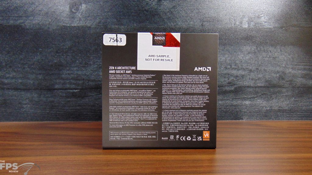 AMD Ryzen 9 7900X Box Back