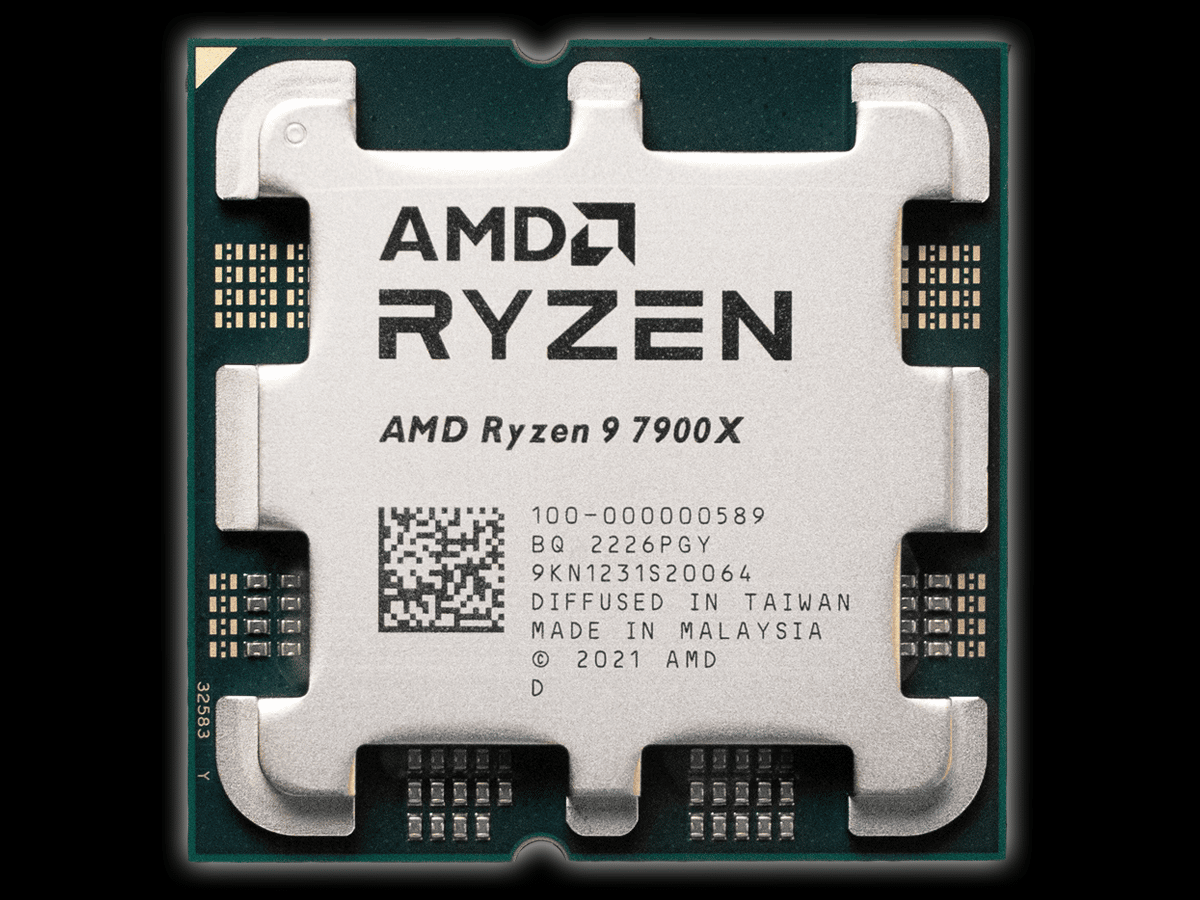 AMD Ryzen 9 7900X CPU Top Down