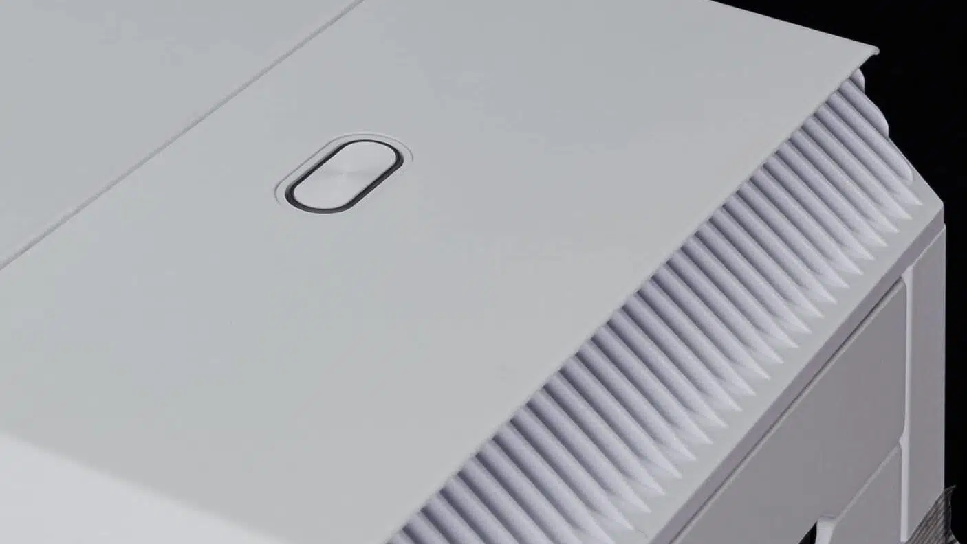 Phanteks P600s Matte White top with cover fixed