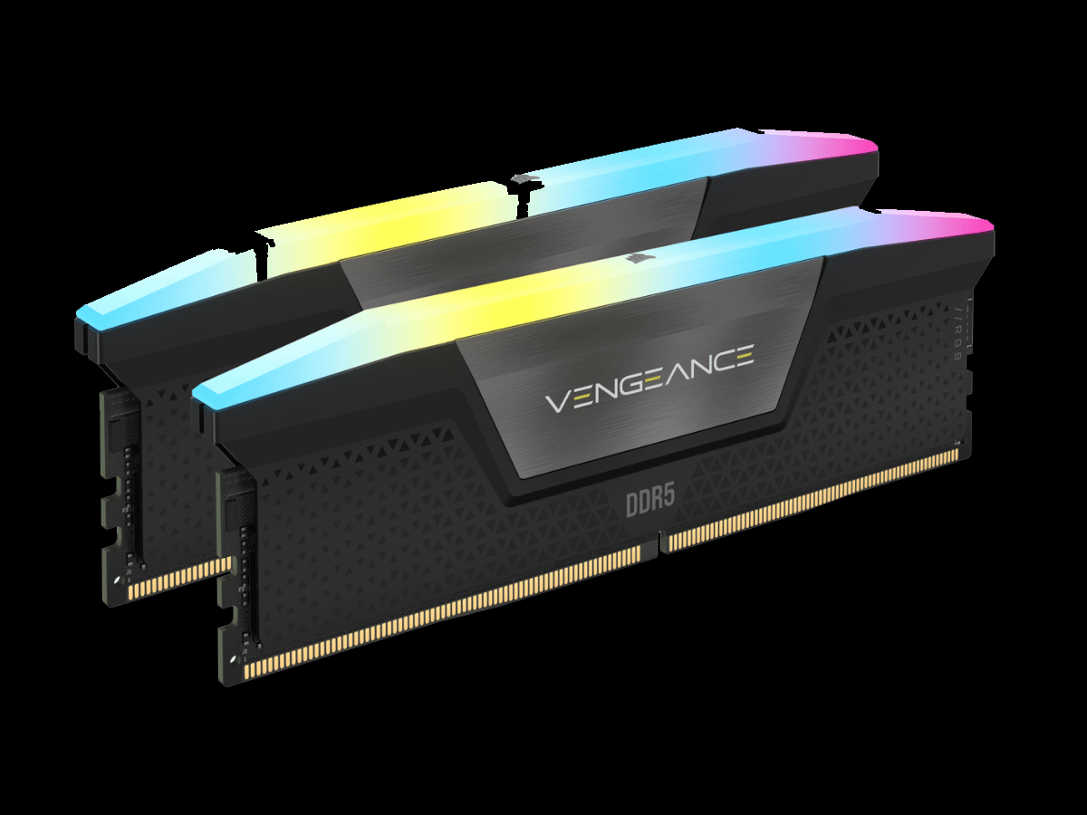 VENGEANCE® RGB 32GB (2x16GB) DDR5 DRAM 6000MHz C36 Memory Kit — Black