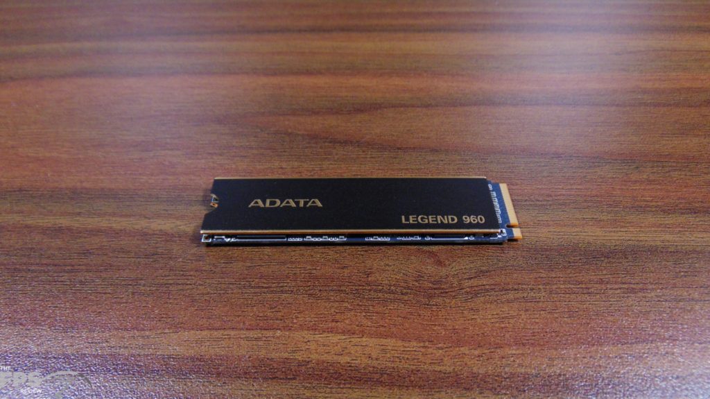 ADATA LEGEND 960 1TB Gen4 x4 M.2 SSD Top View with Heatsink