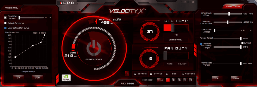 PNY GeForce RTX 3060 12GB XLR8 Gaming Revel-Velocity-X screenshot