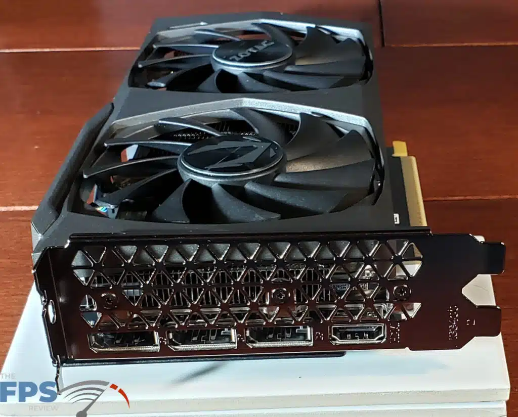 ZOTAC Gaming GeForce RTX 3050 Twin Edge OC: video card front I/O