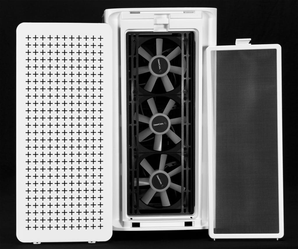 DeepCool CK560 WH Case front with panels off