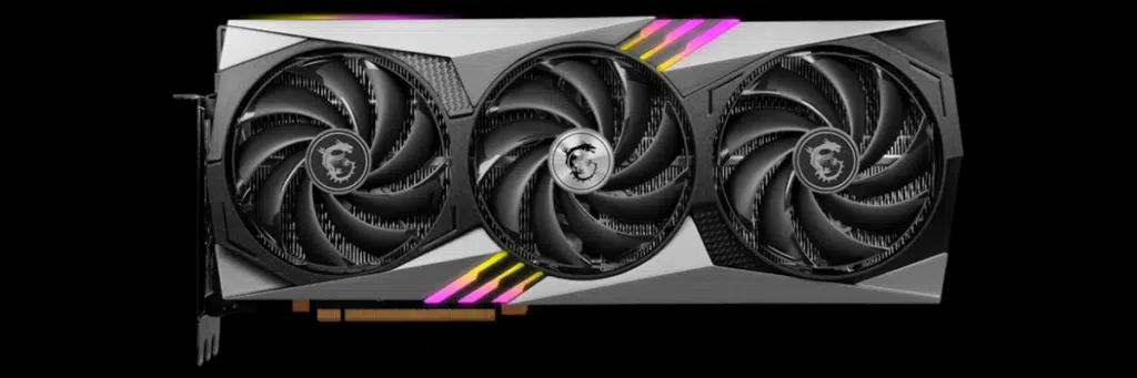MSI GeForce RTX 4080 16GB GAMING X TRIO video card front view