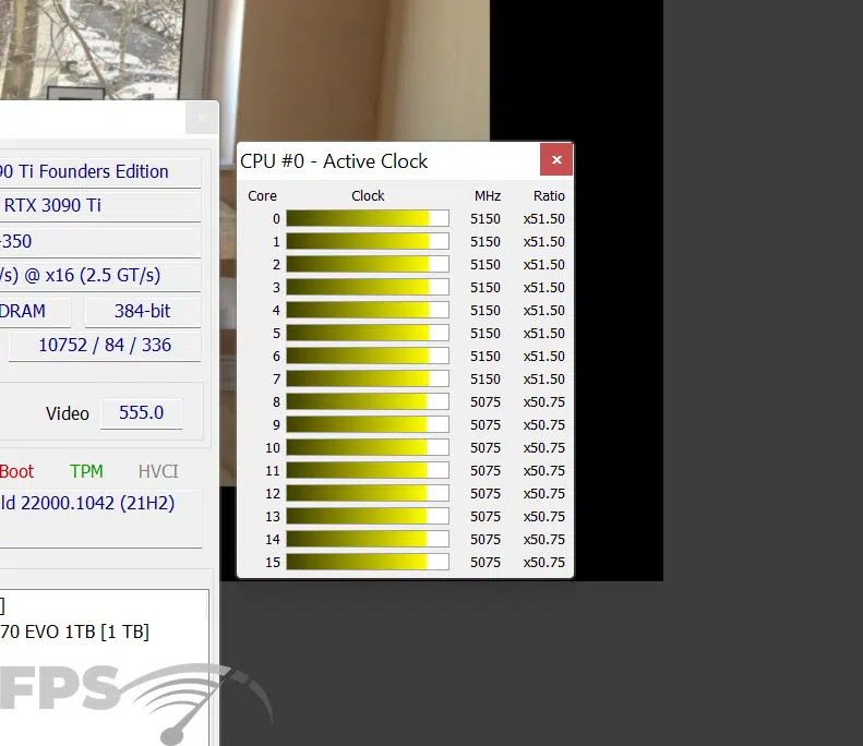 AMD Ryzen 9 7950X CPU Review CPU Frequency Screenshot