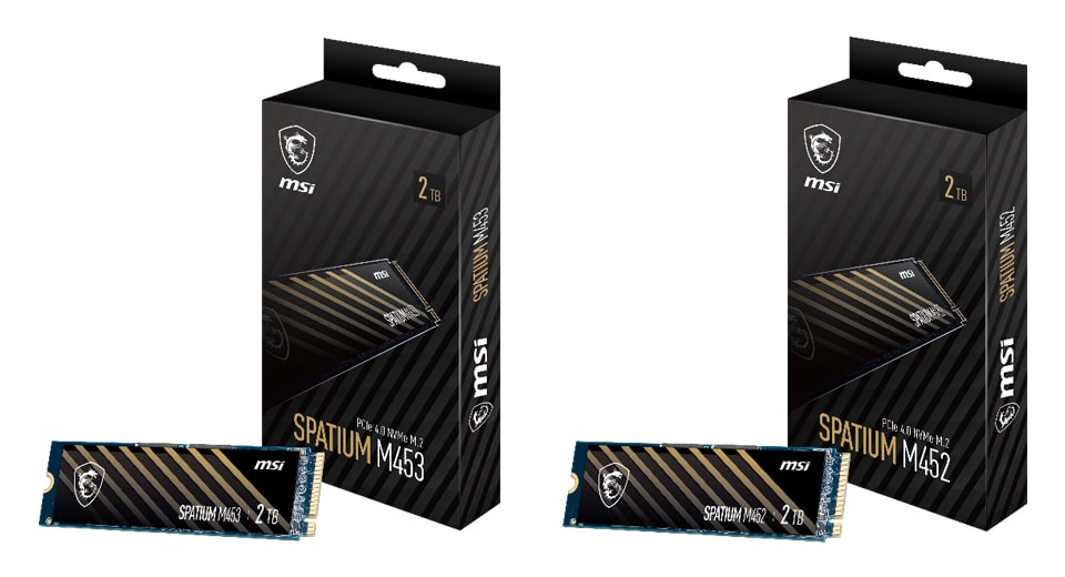 MSI Launches SPATIUM M461, M452, and M453 PCIe 4.0 NVMe M.2 SSDs