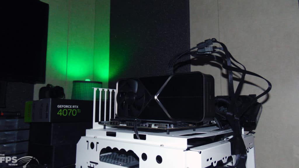 NVIDIA GeForce RTX 4090 Founders Edition Installed in Computer Front View Angled