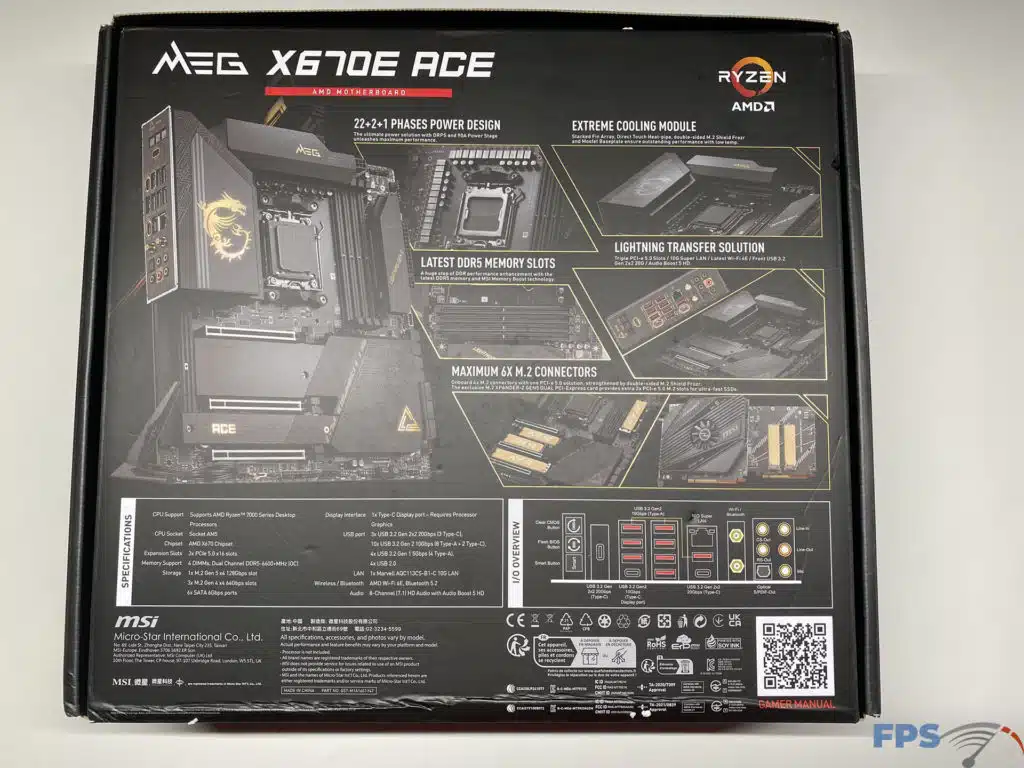 MSI MEG X670E ACE box rear