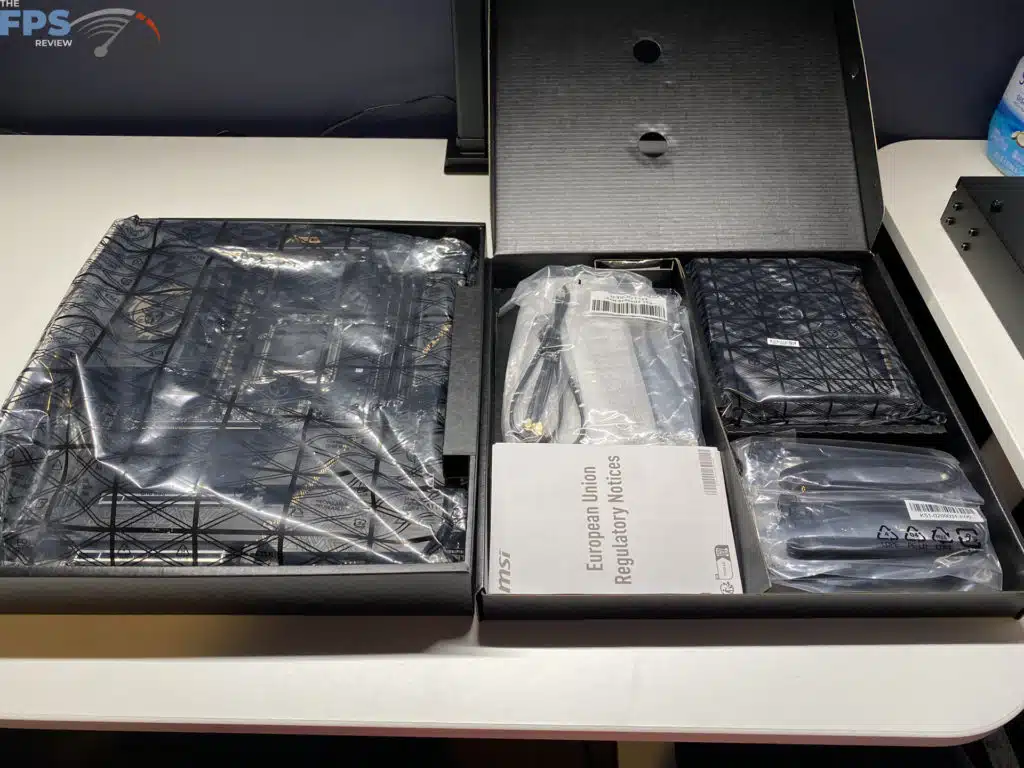 MSI MEG X670E ACE box unpacked