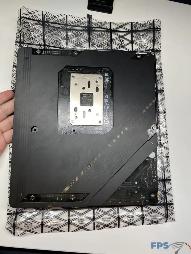 MSI MEG X670E ACE back of motherboard