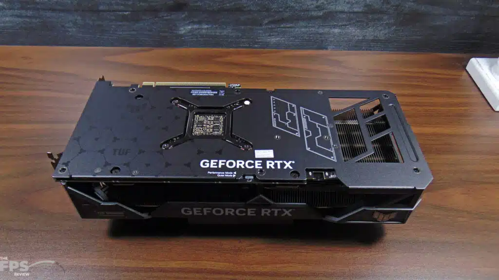 ASUS TUF Gaming GeForce RTX 4070 Ti 12GB OC Edition Back View